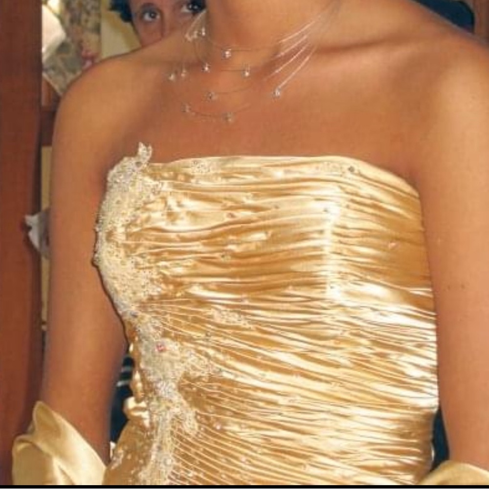 Gold dress worn once
